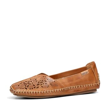 Pikolinos women's leather low shoes - cognac brown