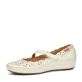 Pikolinos women's leather sandals - beige/white