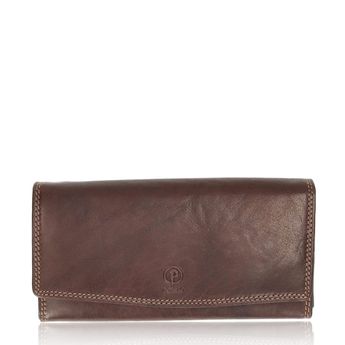 Poyem women's leather practical wallet - dark brown