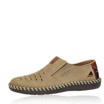 Rieker men´s leather low shoes - beige/brown