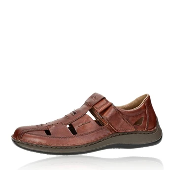 Rieker men&acute;s leather low shoes - brown