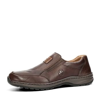 Rieker men's leather low shoes - dark brown