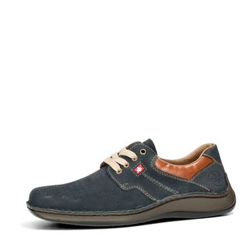 Rieker men's leather low shoes - dark blue