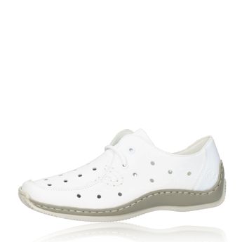 Rieker women´s stylish perforated low shoes - white