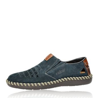 Rieker men´s nubuck low shoes without lacing - dark blue