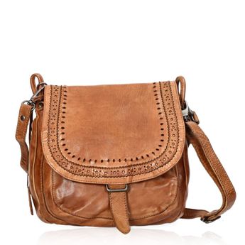 Robel women´s leather handbag - cognac brown