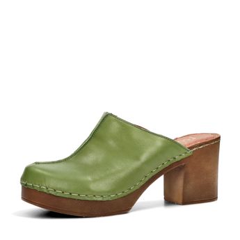 Robel women's leather slippers - green