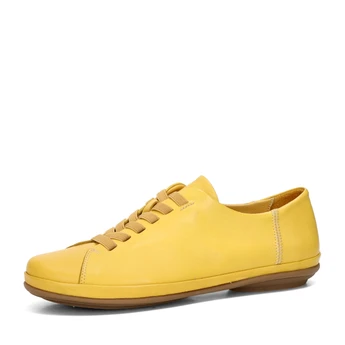 Robel women&#039;s leather low shoes - yellow
