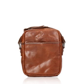 Robel men's leather handbag - cognac brown
