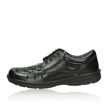 Robel men´s perforated low shoes - black