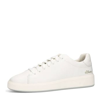 s.Oliver men's leather sneaker - white