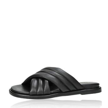 Tamaris women's leather slippers - black