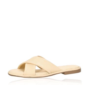 Tamaris women's leather slippers  - beige