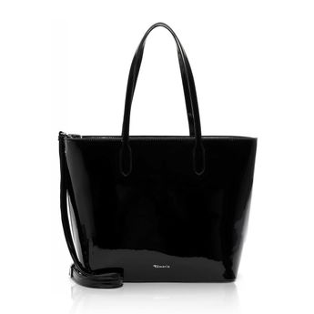 Tamaris women's patent leather bag - black