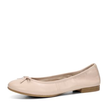 Tamaris women's leather ballerina shoes - light pink