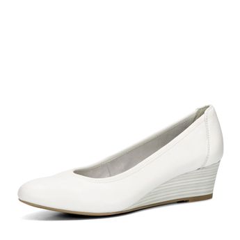 Tamaris women's leather ballerina shoes - white