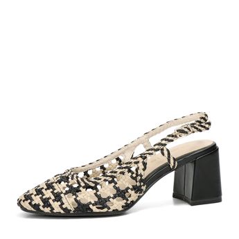 Tamaris women's fashion heels slingback - beige/black