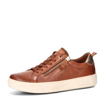 Tamaris women&#039;s leather sneaker - cognac brown