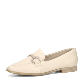 Tamaris women's leather low shoes - beige