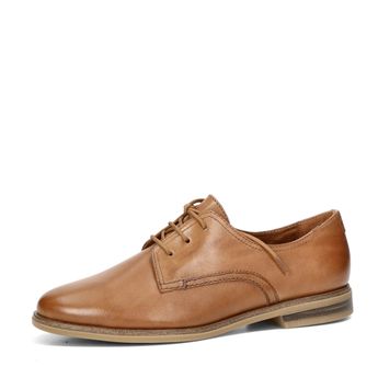 Tamaris women´s leather low shoes - cognac brown