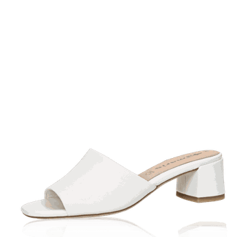 Tamaris women´s leather slippers - white