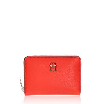 Tommy Hilfiger women's classic wallet with zipper - red