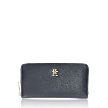 Tommy Hilfiger women's classic wallet with zipper - dark blue