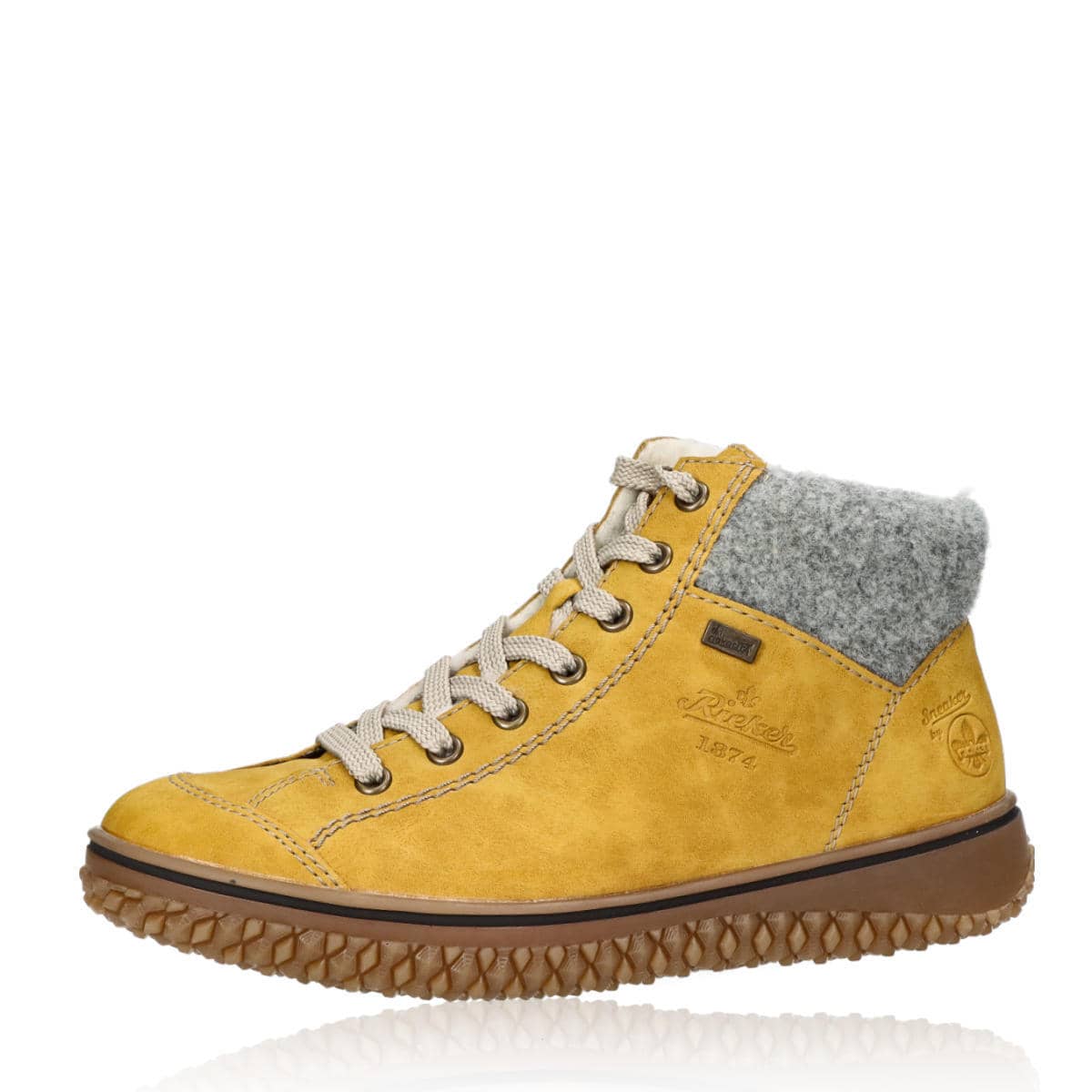 women´s lined boots zipper - yellow | Robel.shoes